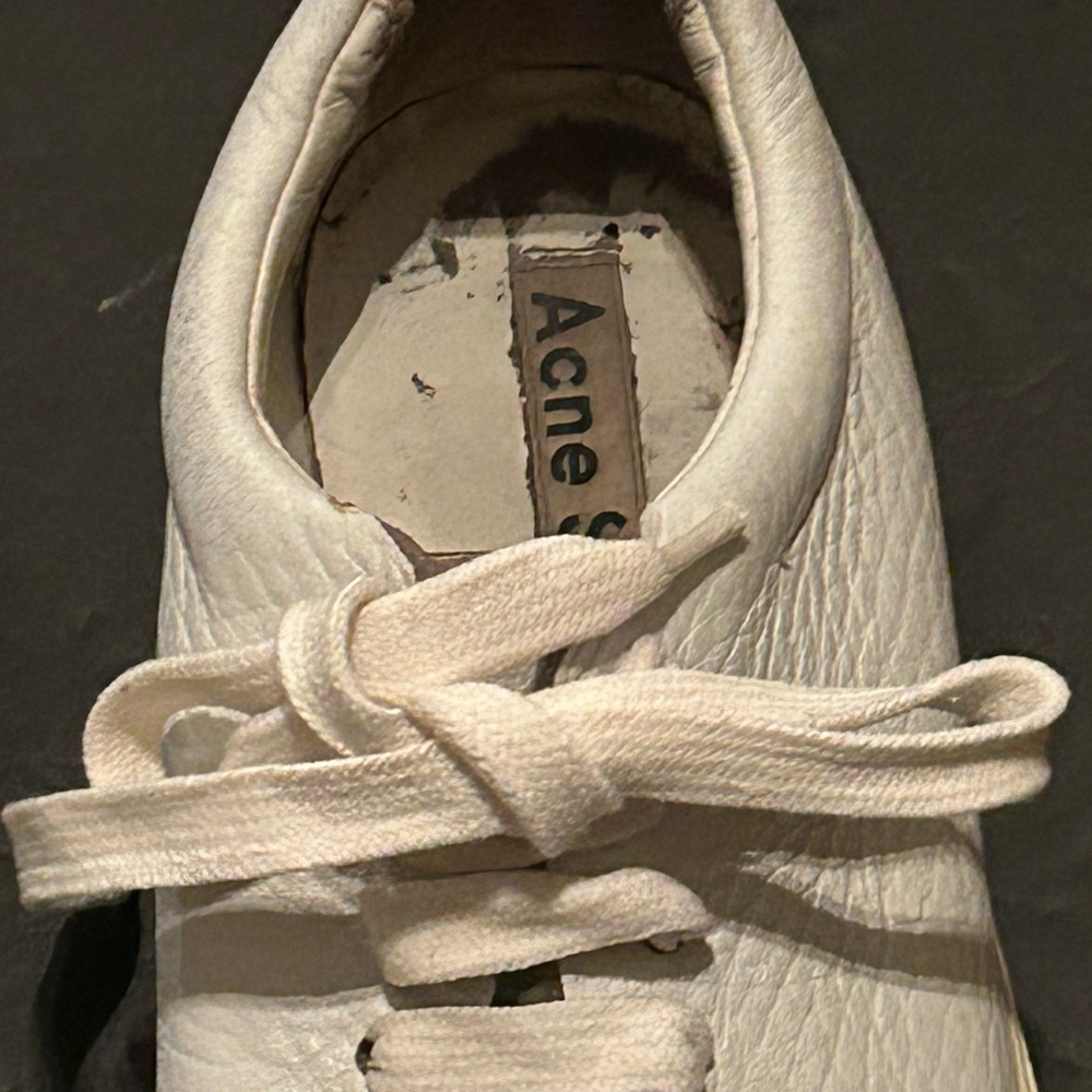 Acne Studio white leather Sneakers size 6M - Picture 7 of 11